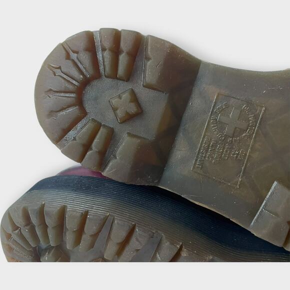 Dr. Martens Crazy Bomb Platform Boot Red Leather Cap Toe US Size 6 UK Size 4 - Picture 11 of 13